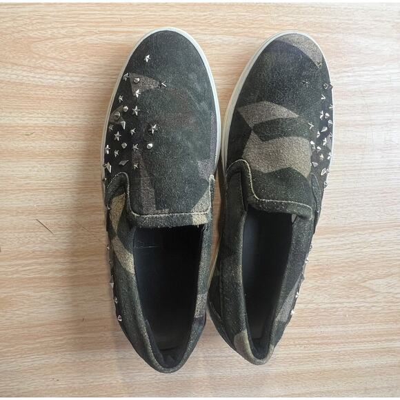 Jimmy Choo Men\'s Studded Army Camo Grove Suede Slip-On Sneakers - EU40.5/US8.5 main image 11